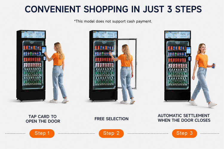 AI Vending Fridge with 29-Inch Digital Ad Display