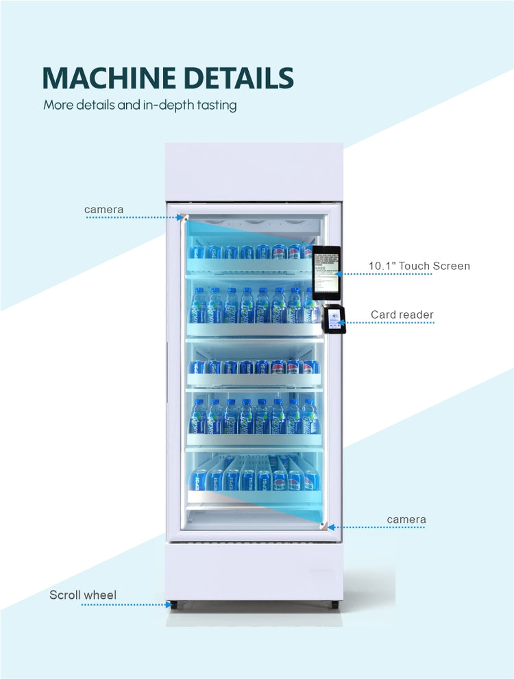 Open-Door AI Vending Fridge – Grab & Go Self-Checkout