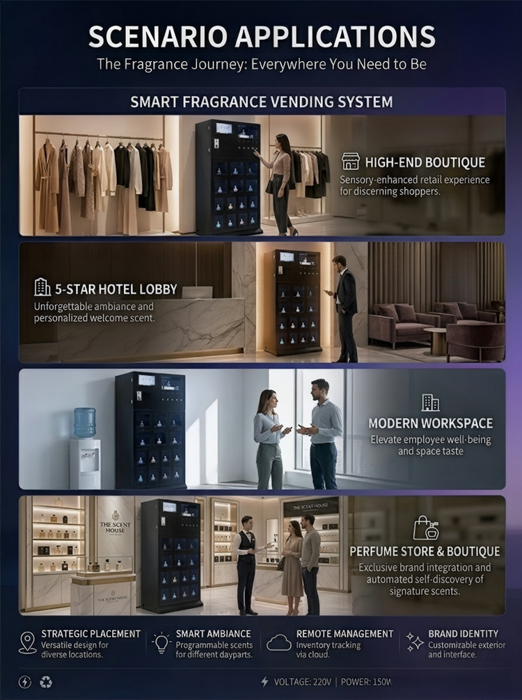 Fragrance Tester & Locker Vending Combo